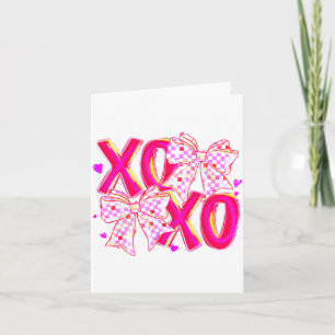 Kokette Valentine Xoxo Lustige Valentins-Schleife Karte