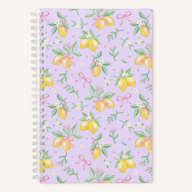 Kokette Zitrone Lila Notizbuch (Vorderseite)