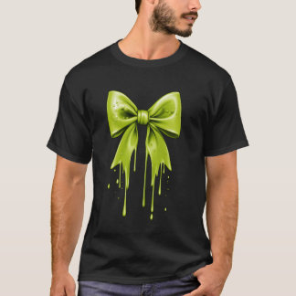 Koketten-Bogen grüner Schleim tropft T-Shirt