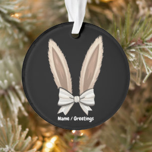 Koketten-Hasenohren mit Schleife Süßer Hase Frohe  Ornament