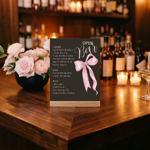 Koketten-Rosa-Bogen-Schwarz Verlobungsfeier Acrylschild