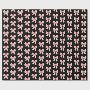 Koketten-Rosa-Schleifen-Muster-Geschenkpapier Geschenkpapier