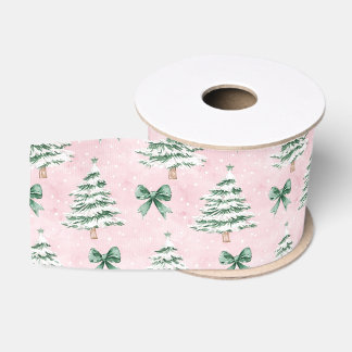 Koketten-Rosa-Weihnachtsbaum-Grosgrainband Ripsband