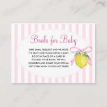 Koketten Rosa Zitrone Baby Shower Bücher für Baby