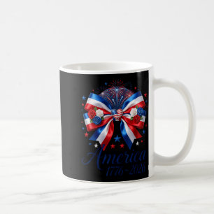 Koketten-Schleife USA Herz 1776 2026 4. Juli 250. Kaffeetasse