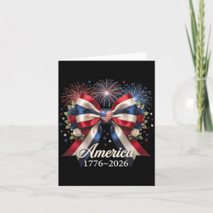 Koketten-Schleife USA Herz 1776 2026 4. Juli 250. Karte