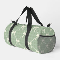 Koketten Schleifen Gingham-Muster Creme Salbeigrün