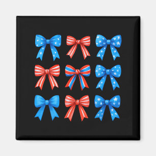 Koketten Schleifen Rot Weiß Blau USA-Flagge 4. Jul Magnet