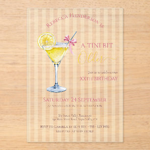 Koketten Zitronencocktail Ein Tini bisschen älter Acryleinladungen