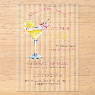 Koketten Zitronencocktail Ein Tini bisschen älter Acryleinladungen