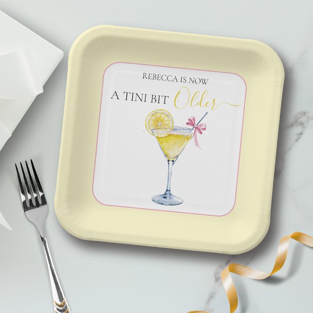 Koketten Zitronencocktail Ein Tini-Bit älterer Geb Pappteller (Von Creator hochgeladen)