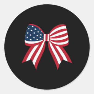 Kokettenbogen Amerikanische Flagge Vintage Patriot Runder Aufkleber
