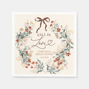Kokettenbogen Herbst-Wildblumen-Braut-Shower Serviette
