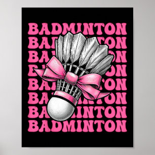 Koketter Bogen Badminton-Spielerin Shuttle-Mädchen Poster