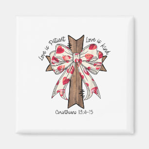 Koketter Bogen Kreuz Valentinstag Jesus Bibelvers Magnet