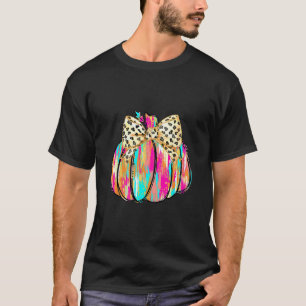 Koketter Bogen Kürbis-Saison Herbst Laub Tha T-Shirt
