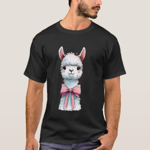 Koketter Bogen Llama Alpaka Rosa Band Mama Mütter T-Shirt