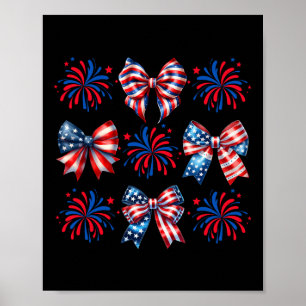 Koketter Bogen Patriotische Amerikanische USA-Flag Poster