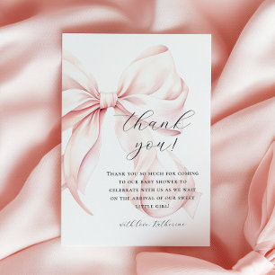 Koketter Bogen Rosa Baby Shower Dankeskarte