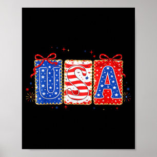 Koketter Bogen USA Patriotische Amerikanische Flag Poster