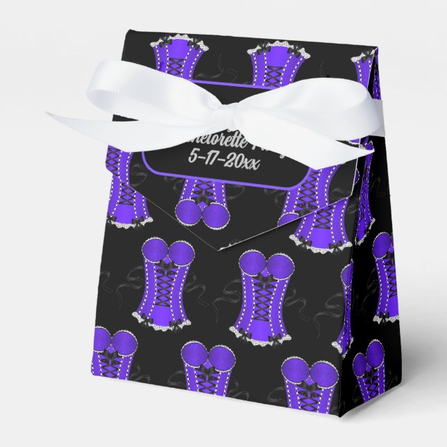 Koketter Lila Korsett Geschenkschachtel (Vorderseite)