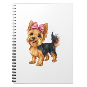 Koketter Schleifen Yorkshire Terrier Hund Yorkie M Notizblock