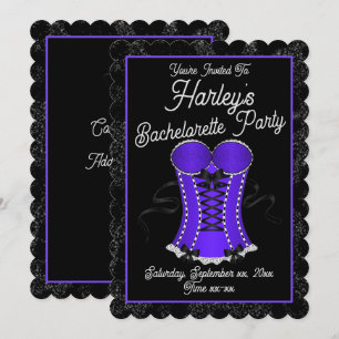 Kokettes Lila Korsett Einladung