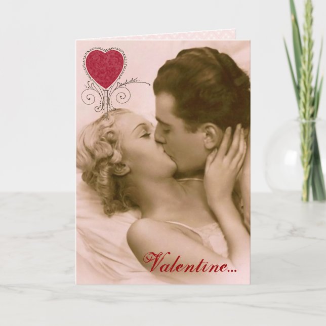 Kokettes Lover-Valentin Feiertagskarte (Vorderseite)