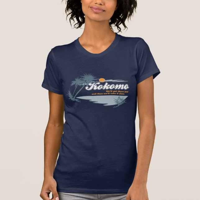 Kokomo 80er Retro Pop Culture Graphic Dark T-Shirt (Vorderseite)