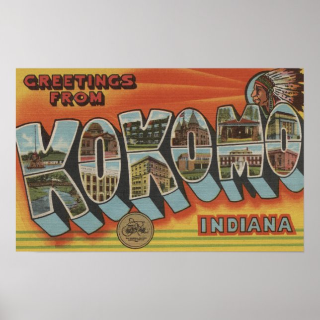 Kokomo, Indiana - Große Buchstabenszenen Poster (Vorne)