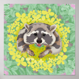 Kokon mit gelben Blumen Poster
