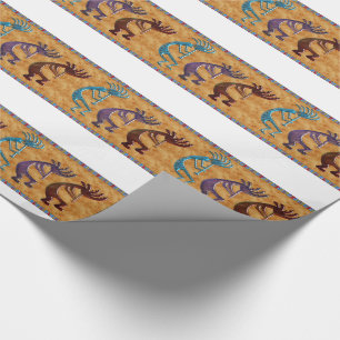 Kokopelli 3D Anasazi Native American Motif Geschenkpapier