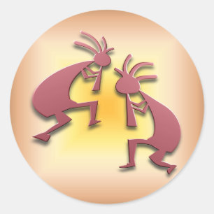 Kokopelli #77 runder aufkleber