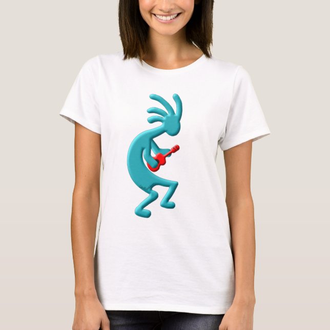 Kokopelli amerikanischer UreinwohnerUkulele T-Shirt (Vorderseite)