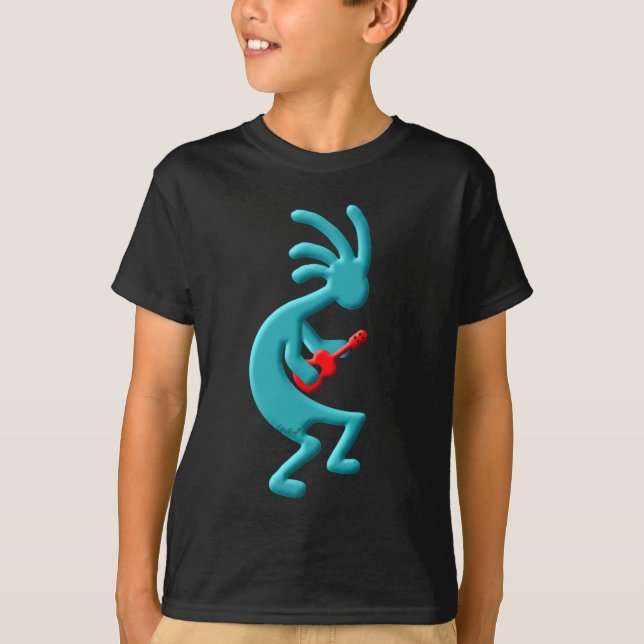 Kokopelli amerikanischer UreinwohnerUkulele T-Shirt (Vorderseite)
