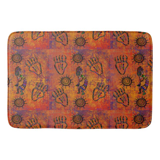 Kokopelli Art Badematte (Vorderseite)