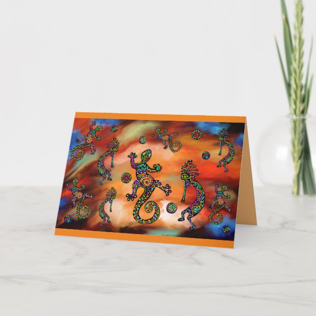 Kokopelli Art Karte (Vorderseite)