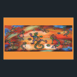 Kokopelli Art Rechteckiger Aufkleber<br><div class="desc">Niedliche Kokopelli Kunstprodukte!</div>
