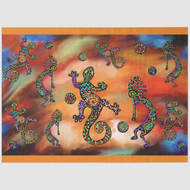 Kokopelli Art Seidenpapier (Vorderseite)