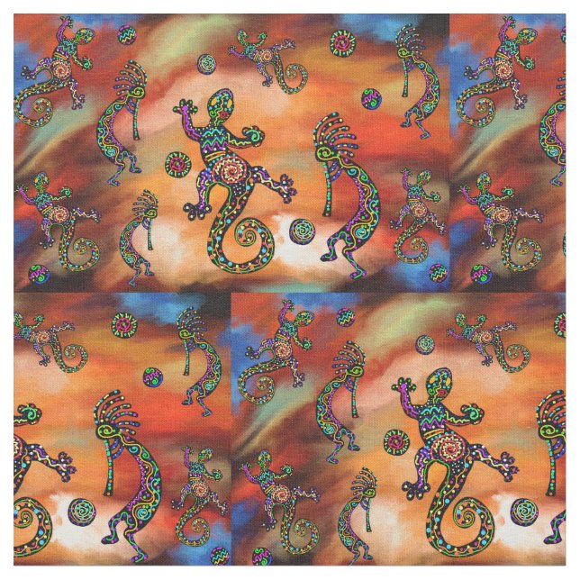 Kokopelli Art Stoff (Nahaufnahme)