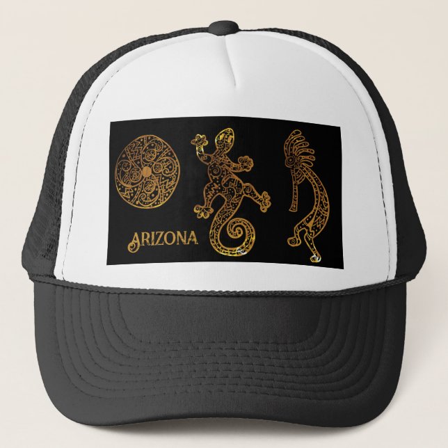 Kokopelli Art Truckerkappe (Vorderseite)