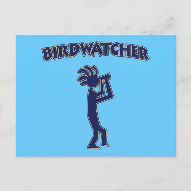 Kokopelli Birdwatcher Postkarte (Vorderseite)
