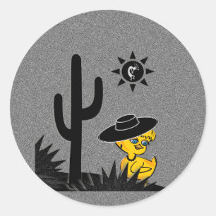 Kokopelli Chick #4 Runder Aufkleber