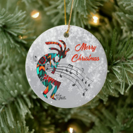 Kokopelli Christi Keramik Ornament