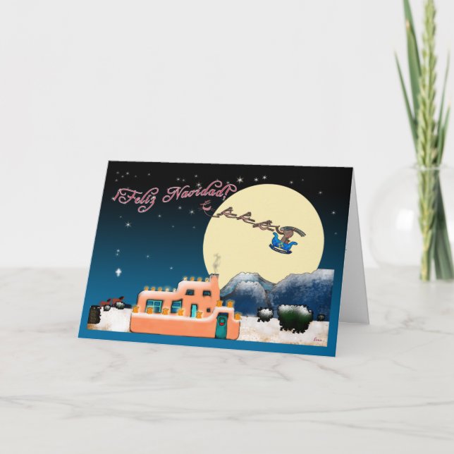 Kokopelli Christmas Feiertagskarte (Vorderseite)