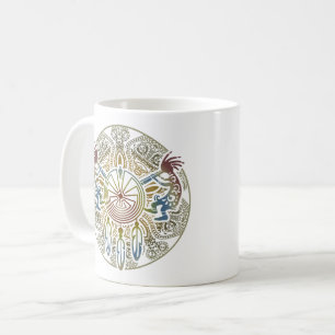 Kokopelli Duo - Mann im Maze - Dreamcatcher 1 Kaffeetasse
