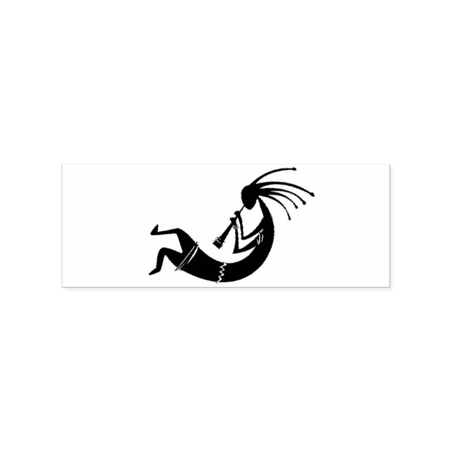 Kokopelli Flöte Player Thunder_Cove Gummistempel (Prägung)