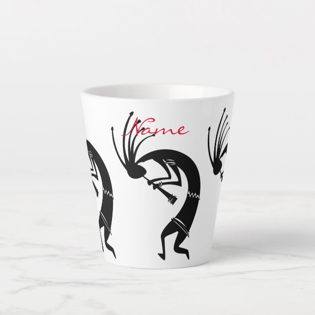 Kokopelli Flöte Player Thunder_Cove Milchtasse (Vorderseite)