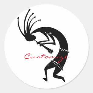 Kokopelli Flöte Player Thunder_Cove Runder Aufkleber