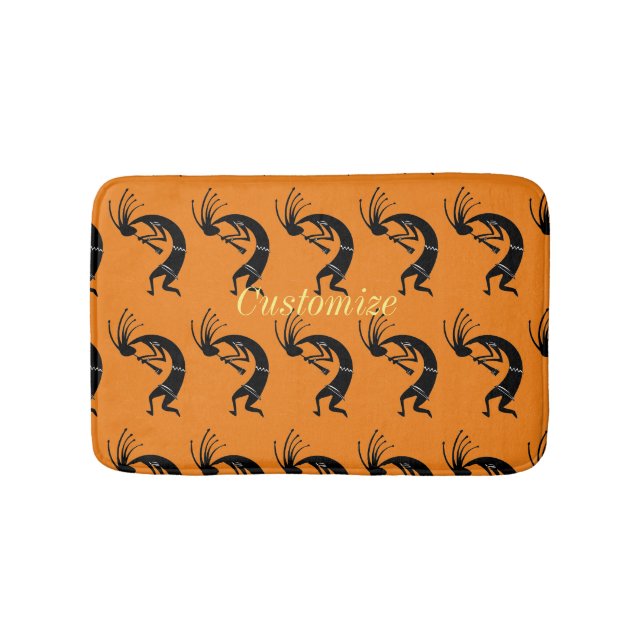 Kokopelli Flötenspieler Thunder_Cove Badematte (Vorderseite)